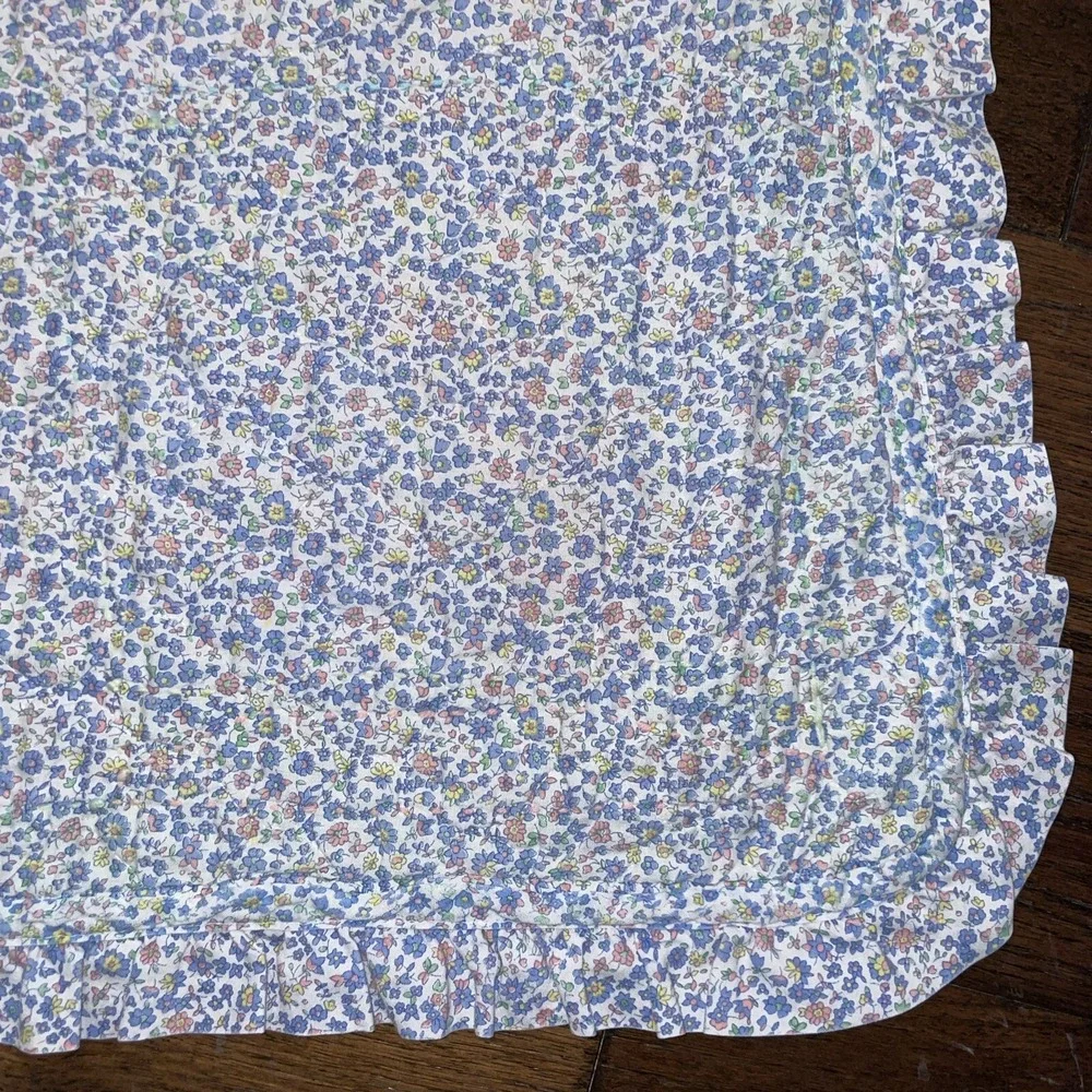 Vintage Baby Blanket Quilt Thats Our Baby‎ Handmade 37 x 47 Inches Ruffle Trim